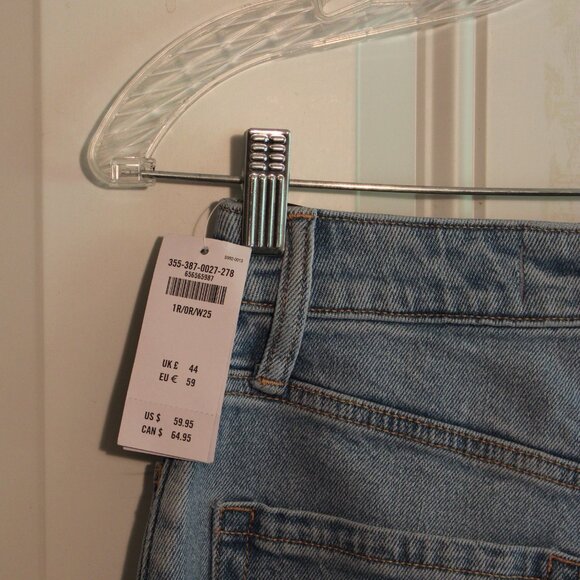 Hollister Jeans Women size W25 Inseam 31 1/2 Ultra High-Rise Dad Blue Loose Fit - Picture 5 of 7